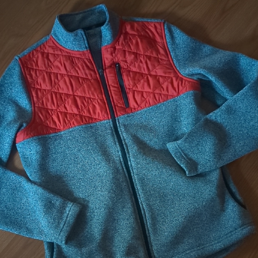 Red and Blue Quilted Jacket